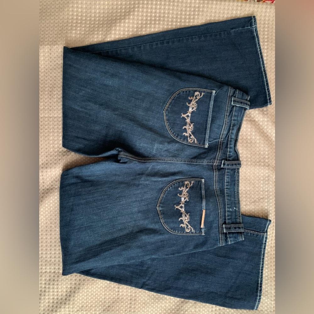 🍉 Buffalo Jeans, Punk-C, 34W, 33L, 10 1/2” rise, wide leg, EUC, Plus Size